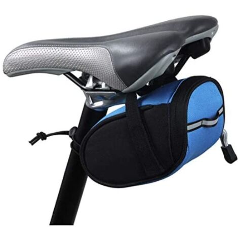 Sacoche de selle de vélo Mini pochette de coussin de vélo portable Sac de  rangement arrière pour siège de vélo Fournitures de vélo, bleu 