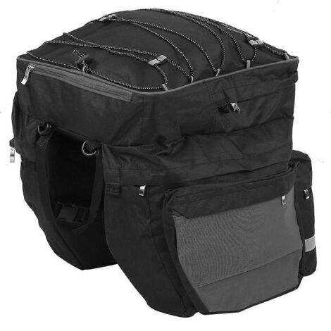 Sacoche de vélo 3 en 1 avec porte-bagages et étagère pour VTT