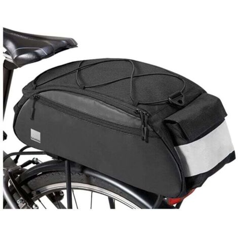 Sacoche de vélo étanche Sacoche de porte-bagages arrière 10L Sacoche de coffre de vélo Sac de rangement de vélo Porte-bagages de vélo pour VTT VTT (Noir)-