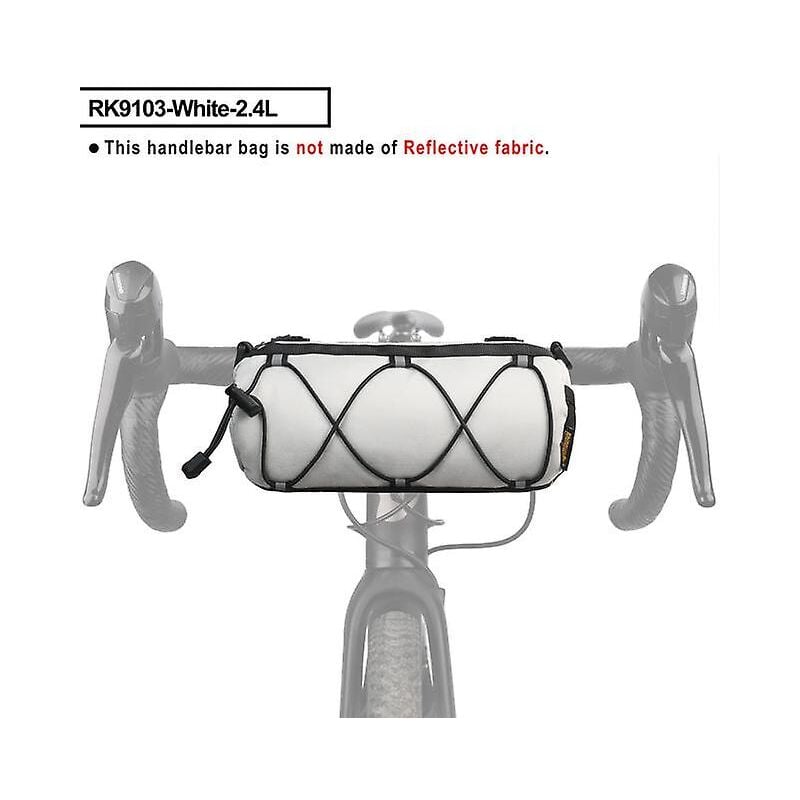 Sacoche de vélo portable de 2,4 l pour guidon, réfléchissante, haute visibilité