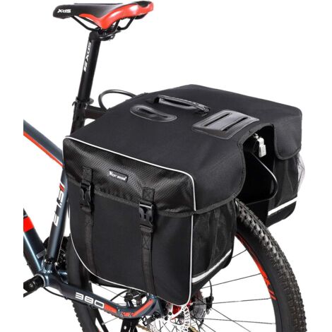 Sac à Dos Vélo étanche 30L Double Sacoche Arrière - VTT Cyclisme - Bleu
