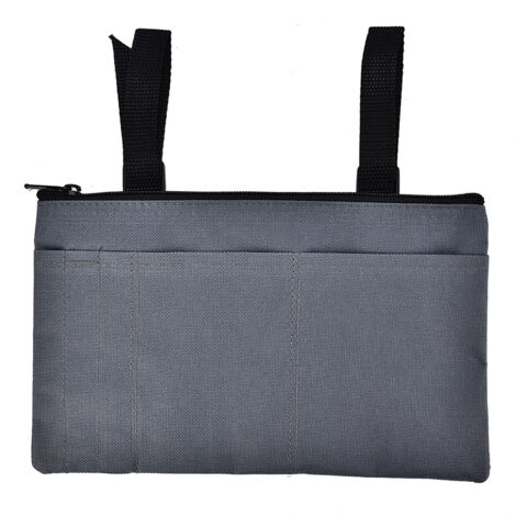 Sacoche étanche pour fauteuil roulant, poche de rangement de voyage durable pour scooter de mobilité, grise