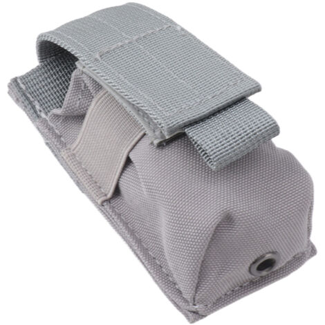 Sacoche grise pour lampe torche, en nylon, imperméable, élégante et portable, idéale pour les activités de plein air.