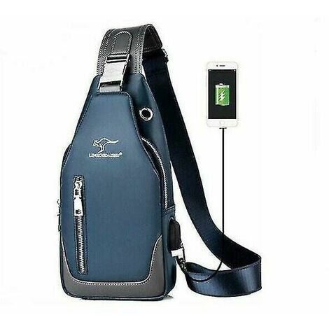 sacoche homme Homme Messager Sac Épaule Oxford Tissu Coffre Sacs Crossbody Casual Man Usb Charge