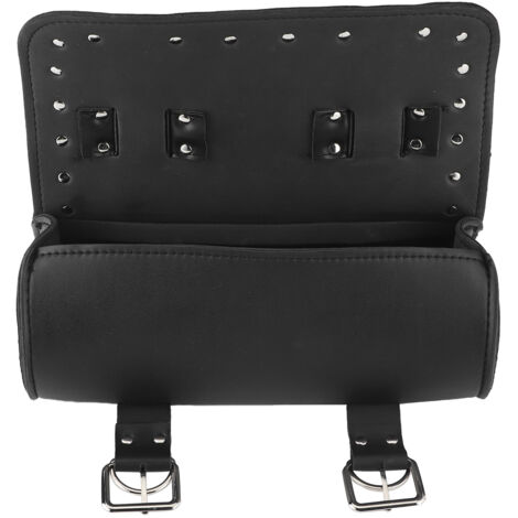 Sacoche moto universelle en simili cuir, bagagerie roulante pour moto, remplacement noir
