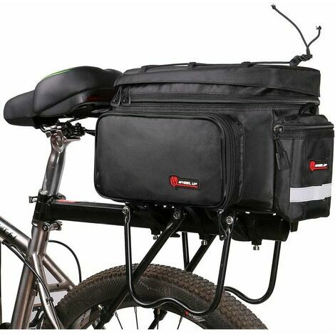 Sacoche Porte-Bagages de Vélo,Sac de Vélo Étanche Sac de Rangement arrière de Transport Vélo du Siège pour Cyclisme VTT avec Housse de Pluie(Noir)