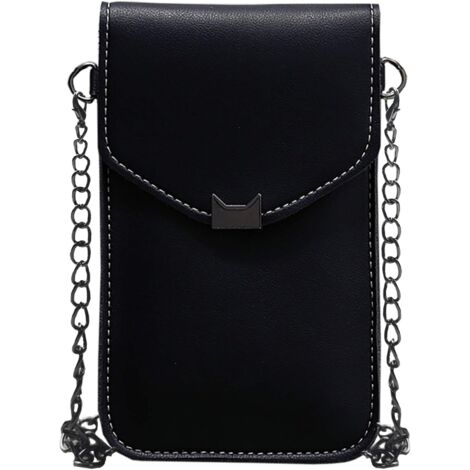 Sacoche pour téléphone portable pour femme (noir)