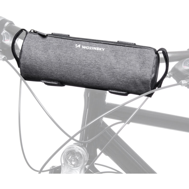 Sacoche thermique de vélo pour bouteille, fixée au cadre ou au guidon, 0,7L, grise