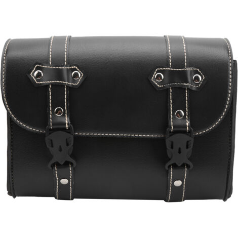 Sacoches de moto universelles, pochette de rangement d'outils, sacs latéraux en cuir PU résistants aux intempéries.