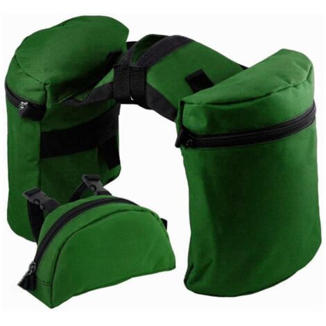 Sacoches de selle pour chevaux, ensemble de sacoches résistantes pour corne, lavables, avec poche pratique pour pommeau - CN - vert