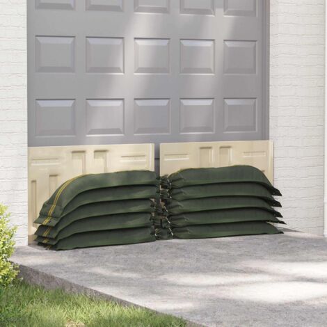 Sacos de arena 10 pcs Verde oscuro 120 x 27 cm HDPE