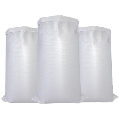 Sacos de arena de polipropileno tejido, resistentes a los rayos UV e impermeables, con cordón para control de inundaciones (100 x 153 cm – 10 unidades)