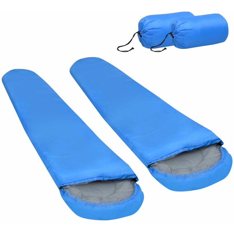 

Sacos de dormir ligeros 2 unidades azul 15℃ 850g