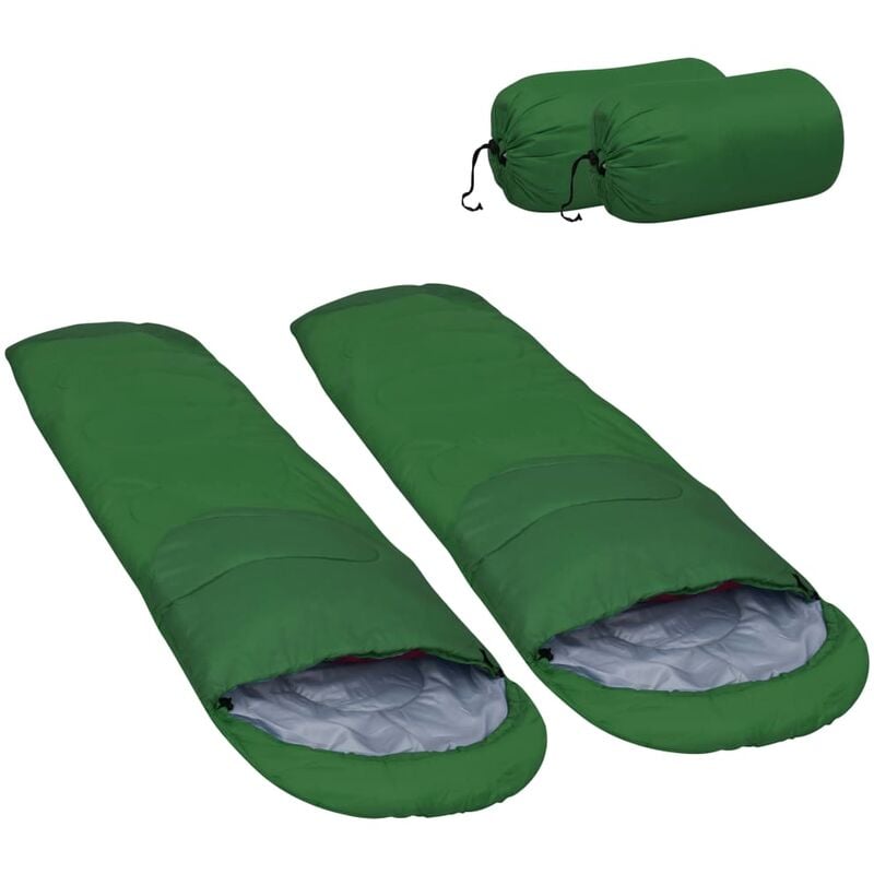 

Sacos de dormir ligeros 2 unidades verde 15℃ 850g - Verde