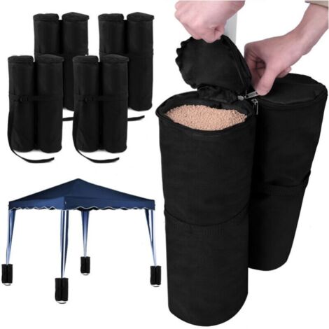 Sacos de lastre para carpas y pabellones – 4 x 2 sacos rellenables – máx. 60 kg – Jardín – Carpa de recepción