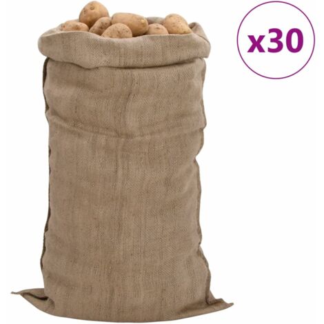 Sacos de yute 30 unidades 65x135 cm 100% yute 340 g/m²