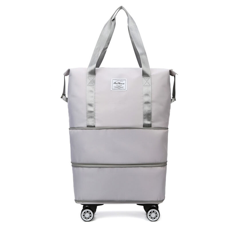 Aafgvc - Sacs à bagages Sac de voyage grande capacité, séparation humide et sèche avec roues - gris