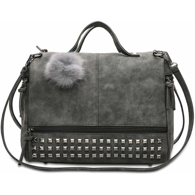 Fei Yu - Sacs à Bandoulière Femme, Tote Bags, Pompons Noirs