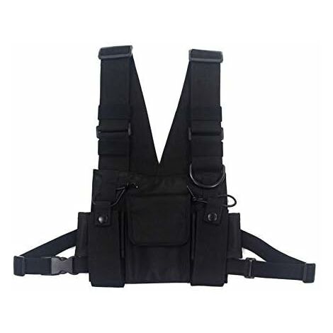 Sacs à bandoulière sac de poitrine Hip Hop Street Weanger hommes fonctionnel taille ceinture sac réglable gilet