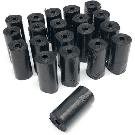 Sacs à crottes chiens 400 unités – 20 rouleaux de 20 sacs – Dimensions 35 x 30 cm – Épaisseur 8 microns pour étanchéité optimale – Animood