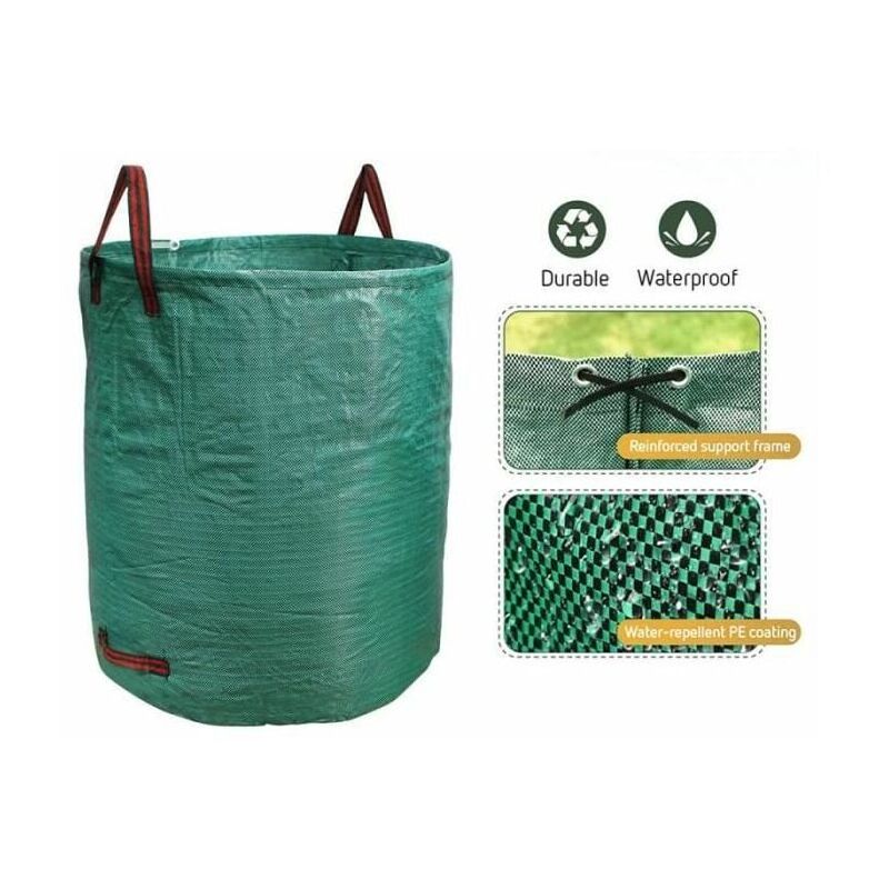 Sacs à déchets de jardin, sac à feuilles robuste, réutilisable Extérieur