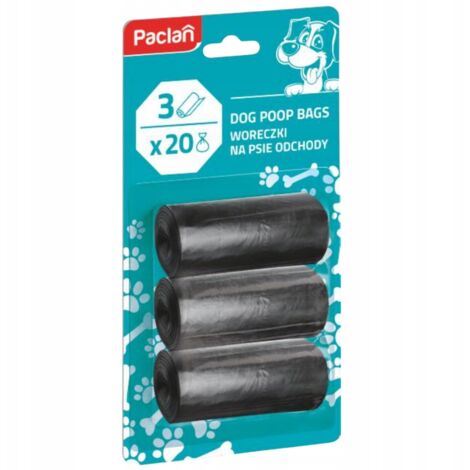 Sacs à déjections canines Paclan Doggy Bogs 3x20pcs 134400