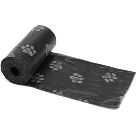 Sacs à déjections canines - Rouleau étanche et résistant, distributeur pratique pour déchets, facile à nettoyer, couleur noire