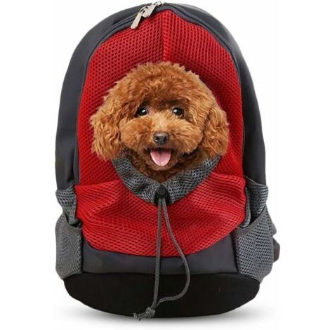 Sacs à Dos de Transport pour Chiens Petit Transporteur pour Chiot Sacs à Dos pour Animaux de Compagnie de Voyage, 403527CM, Rouge