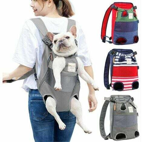 Sacs à dos pour chiens Chiens de taille moyenne Sac de transport pour chien Sac pour chien Sac de transport réglable Sac à dos pour la randonnée, les voyages, le camping, support jusqu'à 12 kg(Grise)