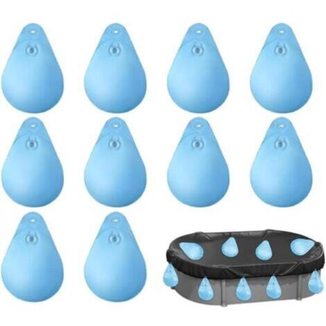 Sacs à eau anti-fuite pour bâche de piscine hivernale – Lot de 10 en PVC renforcé avec crochets intégrés