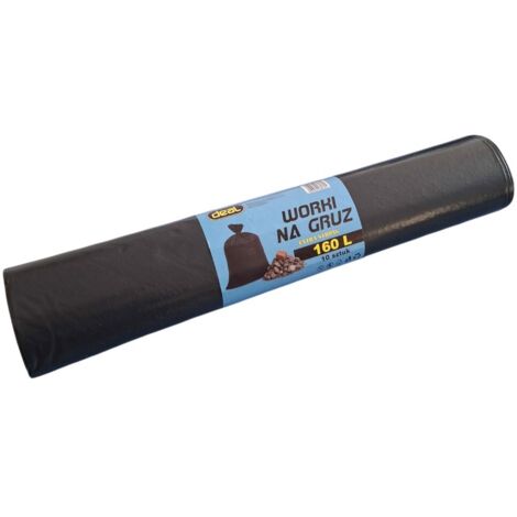 Sacs à gravats 160L noirs 90x110cm 82 microns LD 10 pièces Offre spéciale