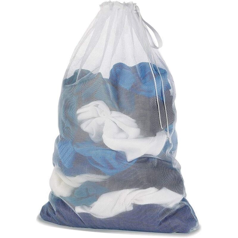 Perle Rare - Sac à Linge - Filets de Lavage Sac a Linge-Sacs de Blanchisserie pour Protèger Les vêtements à Laver en Machine - Blanc (1 pcs, Blanc)
