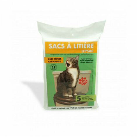 Sacs à litière avec fond en carton Lit'Sac lot de 5 - Grand modèle