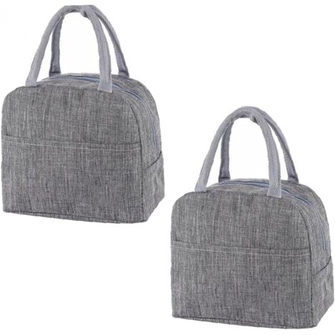 Sacs à lunch isothermes 2PCS, gris