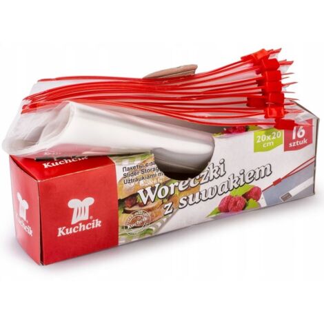 Sacs à lunch résistants - 20 x 20 cm - Transparent - Lot de 16 - Pratiques et durables