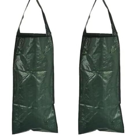Sacs à Plantes 3 Pièces de Plantation 10 Trous Respirant Sac Fraise Suspension Verticale pour Fraises, Tomates, Potagères (Vert Foncé) -