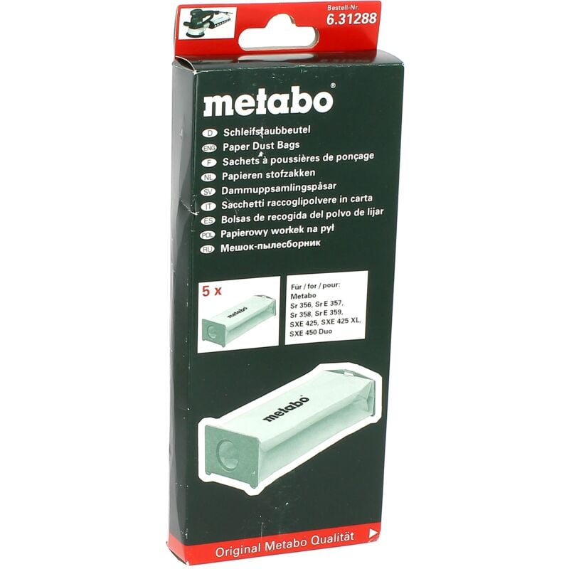 Metabo - Sacs a poussiere par 5 631288000 6.31288 - ponceuse