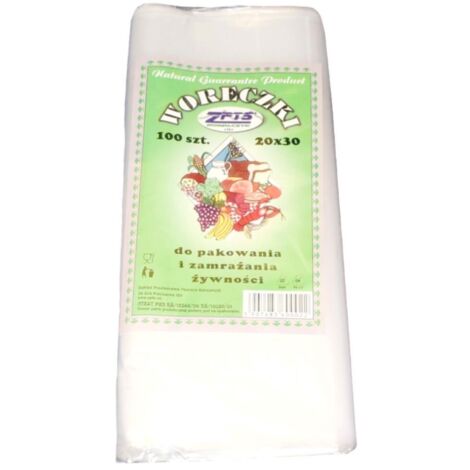Sacs alimentaires 20x30 20mic 100 pièces