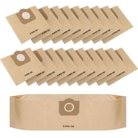 Sacs aspirateur 20pcs pour Karcher WD3, Filtres en papier compatibles A2201, Accessoires de rechange premium