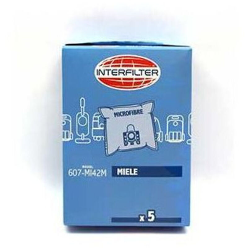 NO BRAND Sacs aspirateur 607-mi42m (x5) aspirateurs miele Interfilter 35601422 