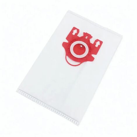 Sacs Aspirateur Compatibles Miele GN 3D 4 Pièces avec Filtre et Mousse Filtrante – Sacs Filtration Non Tissé Haute Efficacité pour Aspirateur, Connecteur Rouge