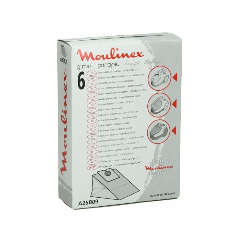 Moulinex - Sacs aspirateur gimini/boogy/principio pour aspirateur
