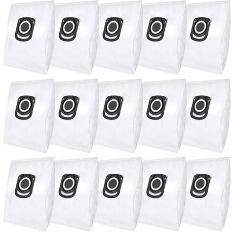 Sacs aspirateur universels compatibles Rowenta Compact Power, X-Trem Power, Silence Force (RO64xx, RO63xx, RO68xx, RO39xx) - Lot de 15 pièces