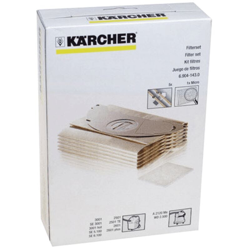 Sacs aspirateur (X5) pour petit electromenager Karcher 69041430