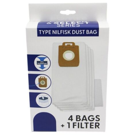 NO BRAND Sacs aspirateurs type nilfisk boite de 4 sacs Fideale 5401101000817