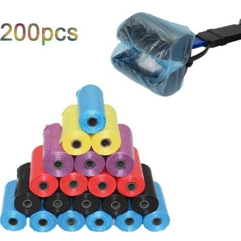 Sacs Biodégradables - Non spécifié - Lot de 200 - 10 rouleaux - 35x30 cm - Pour Déjections Canines