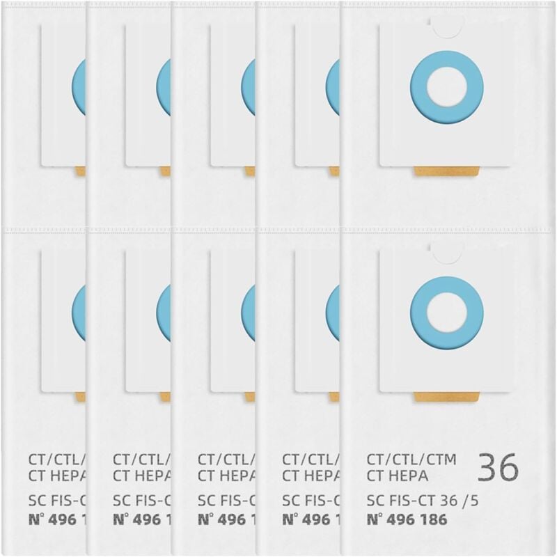 Sacs d'aspirateur 496186 pour Festool Selfclean CT 36 / CTM 36 E/CTL 36 E CLEANTEC série aspirateur mobile grande capacité sac filtrant extracteur de