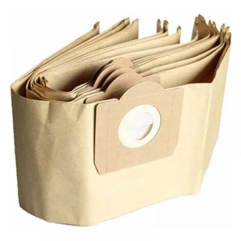 Sacs d'aspirateur, lot de 5 sacs d'aspirateur droits, adaptés au Karcher WD3