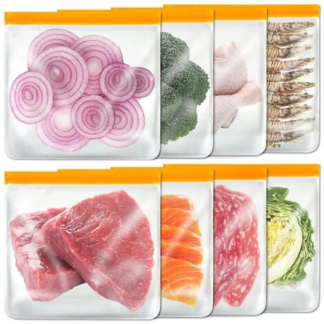 Sacs de conservation réutilisables pour aliments, sacs de rangement pour fruits congelés, sacs hermétiques