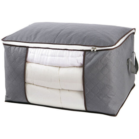 Sacs de couette, sacs de couverture, sacs de rangement pour oreillers, sac de couette extra large, sac organisateur de literie, poignées robustes, sac de rangement transparent pour fenêtre, rangement